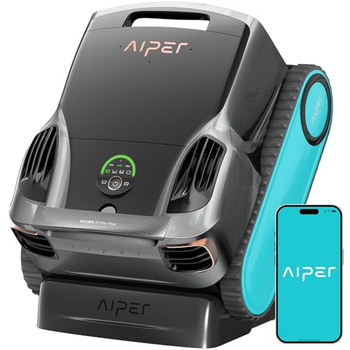 Aiper Scuba X1 Pro Max All-in-One Pool Cleaning Robot & Skimmer with 8 500 GPH Suction Ultra-fine Filtration Smart Surface Parking for All Inground Pools Blue