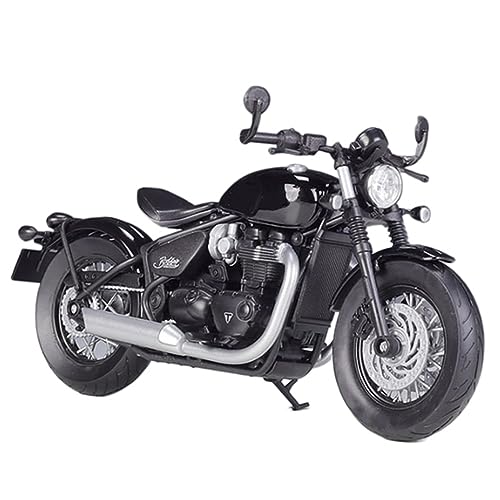 limimo for Triumph Bonneville Bobber 1:12 Alloy Race Motorcycle Model Replica Die-Cast Metal Sport Motorcycle Model Adult Gift Motorcycle Model(Black)