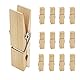 EasyBravo 12Pcs Große hölzerne Wäscheklammern, 7,2 cm lang, 1,8 cm breit, robuste und robuste Wäscheklammern