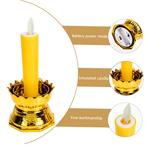 Velas electricas amarillas de ambiente con iluminacion LED 4