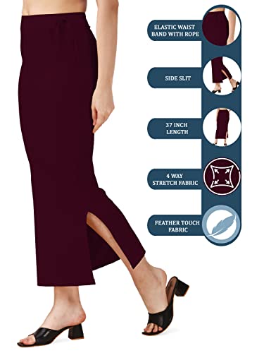 Image of Mehrang Microfiber Saree Shapewear Petticoat for Women, Cotton Blended Shape Wear Dress for Saree