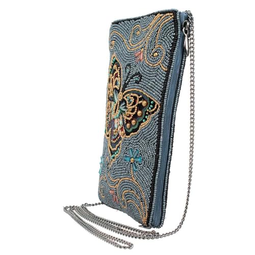 Mary Frances Butterfly Beaded Crossbody Cell Phone Bag Clutch Novelty Evening Purse, Multicolor4
