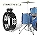 YARNOW 6-inch Black Wood Tambourine Drum Bell for Drum Set Mount Clamp, Replaceable Percussion Tambourine Accessory for Hi-hat Cymbal Expansion, Foot and Hand Play Suitable for Jazz