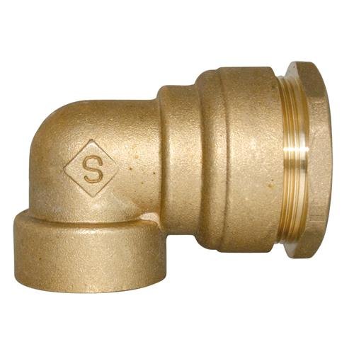 Somatherm - Raccords Laiton tubes PEHD - Coude laiton 90° femelle 3/4 (20/27) pour tube PE Ø25 -