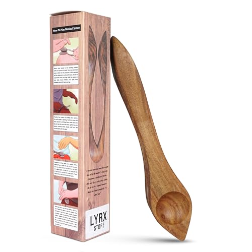 Musical Wooden Spoons – 9" Handcrafted Rosewood Folk Percussion Instrument for Irish Celtic Rhythm, Hand Percussion, Acoustic Jam, Live Music & Unique Gifts