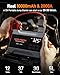 WOLFBOX 2000A Jump Starter with Air Compressor, 37Wh Car Battery Jumper Starter Portable (up to 5L Gas Engine) with 150PSI Tire Inflator, 12V Jump Box with Jumper Cables, Boost, LED Light