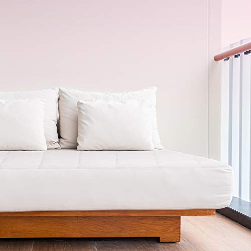 Maxi King Mattress Pad Topper Fitted | Down Alternative Mattress Cover, 100% Cotton Top, 300 Tc Quilted | Highly Breathable, Full Coverage Bed Mattress Pad | King (78X80) Stretchable Up To 18" #TOP3