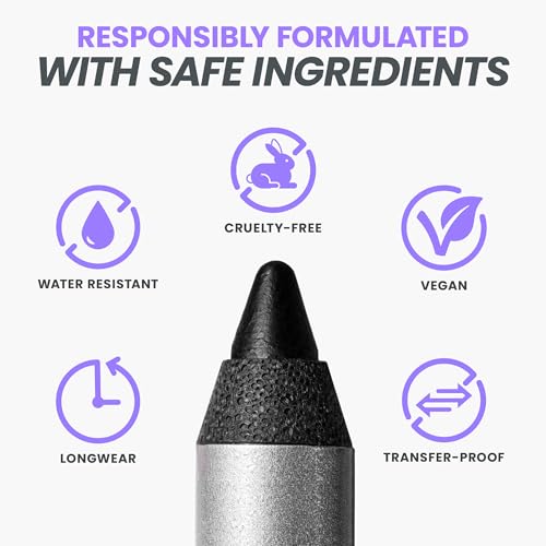 Wonderskin Eyeliner Pencil, 1440 Longwear Black Eyeliner Pencil - Waterproof, Sharpenable & Smudge Proof - Image 3