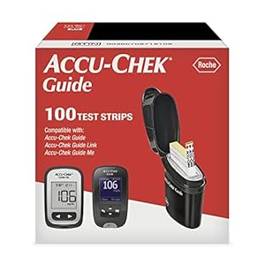 Accu-Chek Guide Glucose Test Strips for Diabetic Blood Sugar Testing (Pack of 100)