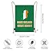 JGEUBXCM Make Ireland Great Again Drawstring Bags Mans Womans Stuff Sack Adjustable Sackpack Fashion Gym Sack Dance Bag For Cycling Camping Hiking Shopping