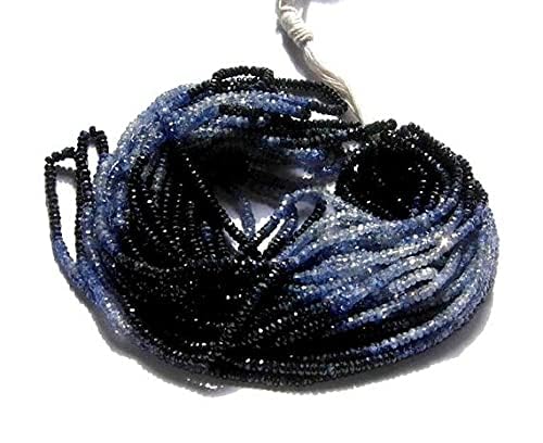 Saphir bleu perles micro-facettées 3.5mm pour la fabrication de bijoux DIY - 3