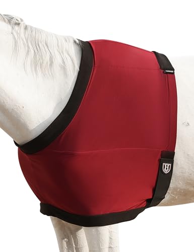 Protector de pecho para caballo borgoña talla M en tejido acolchado 2