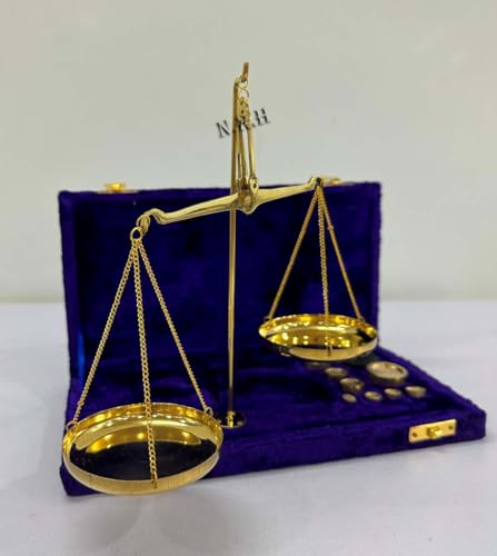 Báscula decorativa de latón estilo tradicional tarazu miniatura 5