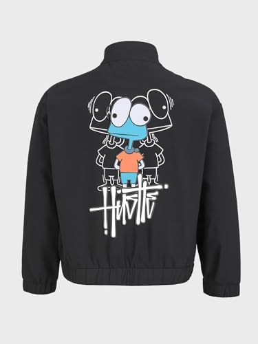 Image of The Indian Garage Co Men Relaxed Fit Long Sleeves Cutaway Collar Graphic Jacket