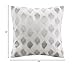 INK+IVY Nadia Dot Metallic Silver Cotton Modern Throw Pillow, Casual Embridered Square Fashion Decorative Pillow, 18X18, Silver