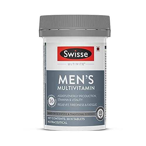 Swisse Ultivite Men’s Multivitamin Supplement (with 36 Herbs, Vitamins & Minerals) for Immunity, Relieving Fatigue & Tiredness and Assisting Energy, Stamina & Vitality Production – 30 Tablets Swisse Ultivite Men’s Multivitamin Supplement (with 36 Herbs, Vitamins & Minerals) for Immunity, Relieving Fatigue & Tiredness and Assisting Energy, Stamina & Vitality Production – 30 Tablets