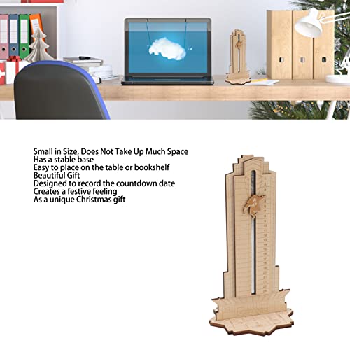 Calendário de contagem regressiva de Natal, calendário de advento de madeira Calendário de contagem