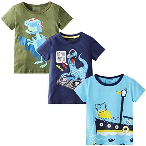 Dinosaur Short Sleeve Crewneck T-Shirts 