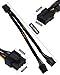 COMeap 8 Pin PCIe Splitter Cable, GPU VGA PCIe Female to Dual 8 Pin (6+2) Male PCI Express Power Adapter Braided Extension 9 inches (23cm)