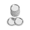 IGOGO 100 PCS Silver Flat Bottle Caps for Hair Bows, DIY Pendants or Craft Scrapbooks
