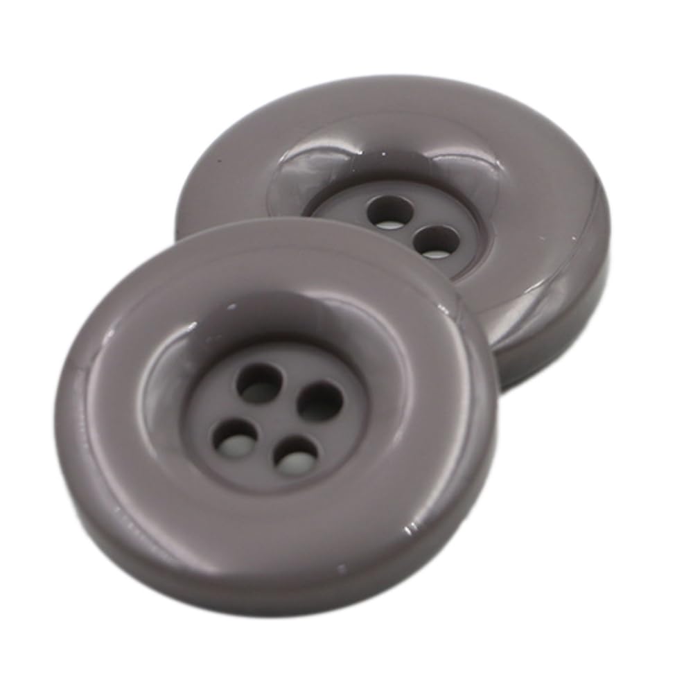Blausky Pack of 10 Colourful Buttons, Plastic Craft Buttons, 4 Eyelets, Resin Buttons, Round Small Buttons