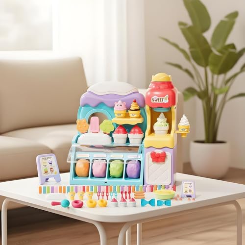Pâte à modeler crème glacée : mini kit de jeu d'imitation et argile sèche