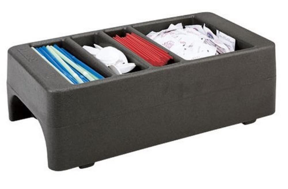 (LCDCH110) 8-3/4" x 16-1/2" x 5" Condiment Holder for Camtainer® by Cambro – Large, Plastic, Black, Model EALCDCH110