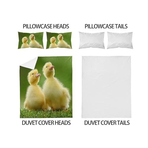 Housse de couette microfire double 200x200 fermeture éclair animaux