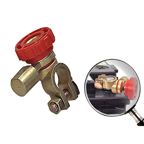 Tinksky 17mm Universal Car Battery Disconnect Switch Isolator Cut Off Switch (Red)