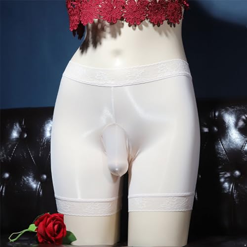 Lejafay Sissy Mens Translucent Bulge Pouch Panties Glossy Stretchy Underwear Bikini Briefs Shorts2