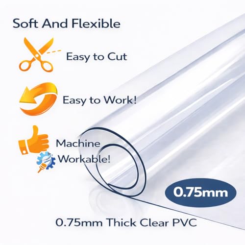 0.75mm Thick Clear PVC Sheeting