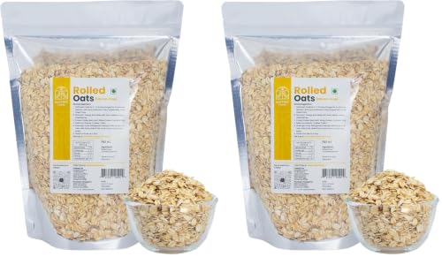 Image of Sattvic Foods Jumbo Rolled Oats (1.5 kg) | Gluten-free, Large Old Fashioned Rolled Oat Flakes | High in Fibre and Protein | Make Oatmeal, Overnight Oats, Muesli, Granola bars, Use in Baking