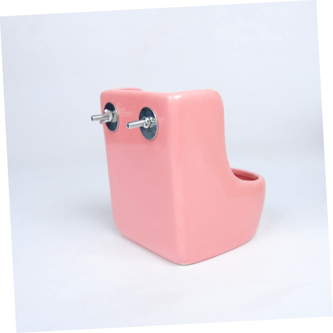 Beaupretty 1pièce Râtelier à Foin Et Bol Alimentaire pour Rongeurs Accessoire Pratique pour Lapins Et Chinchillas Céramique Anti-Renversement Facile à Nettoyer Rose