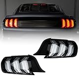 LitMiRaCle LED Tail Light Assembly for Ford Mustang & Shelby GT 350 2015-2022 (US Version) with Sequ