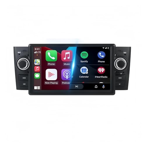 Navegación GPS para Coche para Fiat para Linea para Grande y para Punto 2007-2012 1 DIN CarPlay Android 11 de 7 Pulgadas