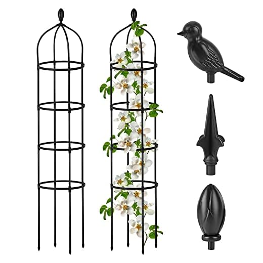 21+ Stunning Shed Landscaping Ideas to Transform Your Garden 3 Garden Obelisk Trellis for Climbing Plants Outdoor 6 Ft Rose Bush Round Trellis for Pots Rustproof Metal Plant Flower Trellises for Clematis Vine Jasmine Support Outdoor Indoor