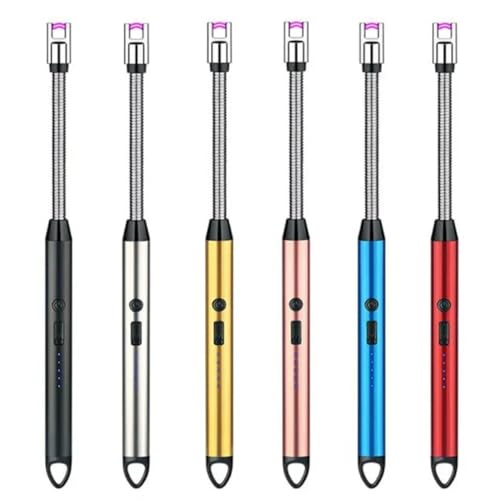 Acendedor Isqueiro Elétrico USB Recarregável Flexível (360°) Sem Gás, Isqueiro Plasma Portátil à Prova de Vento Para Fogão, Velas, Churrasco e Camping (CORES SORTIDAS)