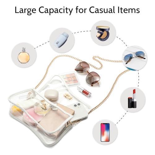 Image of YGR Clear Bag Stadium Event Concert Approved, Transparent Clear Crossbody Purse Shoulder Bag for Women