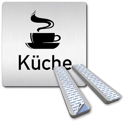 Türschilder24 XXL Schild - Türschild • 125 x 125 mm • Küche • 1,5 mm Aluminium Vollmaterial • 100{7d59bc0f7437187e199d24e35dc8cc29fbba4fdcc5c5718bfad4ec304e10a8cd} Made in Germany (Küche 005 + Abstandhalter) Türschilder24 XXL Schild - Türschild • 125 x 125 mm • Küche • 1,5 mm Aluminium Vollmaterial • 100{7d59bc0f7437187e199d24e35dc8cc29fbba4fdcc5c5718bfad4ec304e10a8cd} Made in Germany (Küche 005 + Abstandhalter)