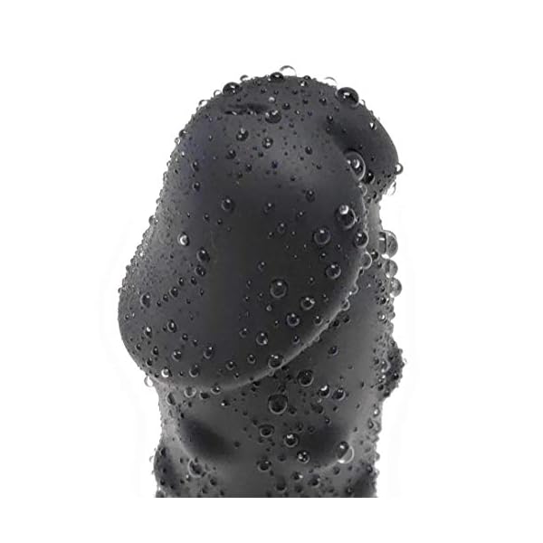 Lustfactor CRAZY LOVER | Genialer 20 cm Dildo für Sie aus Silikon | Ø 40 mm | Schwarz | Mit starkem Saugnapf/Saugfuss | Strap-on geeignet | Mit Reiznoppen am Schaft und realistischer Spitze – Bild 4