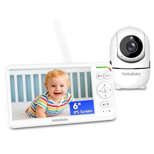 HelloBaby 6-Inch Baby Monitor With Camera