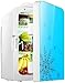 FCXBQ Lodówka lodówka zamrażarka 20 litrów kombi chłodzony / mini lodówka / 55-65 W / akademik lodówka kosmetyczna / do samochodu, podwójne zastosowanie (kolor: niebieski)