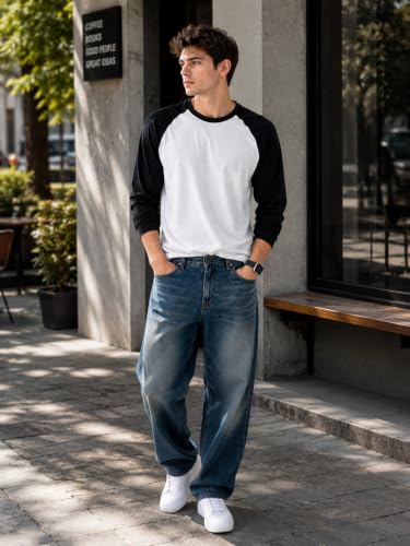 TreadDown Men's Polycotton Round Neck T-Shirt, Full Sleeve White - Image 5