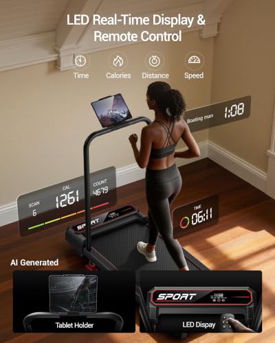 Image of CURSOR FITNESS Walking Pad with Vibration Plate with 14% Incline | 3.0HP Quiet Motor 3 Adjustable Vibration Modes 265LBS Capacity with Remote Control & LED Display Under Desk Office
