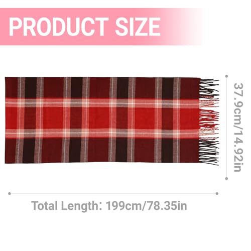 Unisex Classic Tartan Plaid Winter Scarf Warm Soft Cashmere Feel (78x14.5inches)4