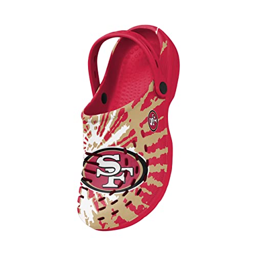 Image of FOCO Mens NFL Team Logo Tie-dye Garden Water Sandals Shoes Slipper Clogs with Strap