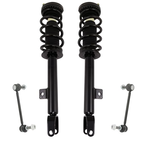 TRQ Front Suspension Kit Complete Strut & Coil Spring Assembly Sway Bar Stabilizer Link Compatible with 2012-2022 Dodge Challenger Charger