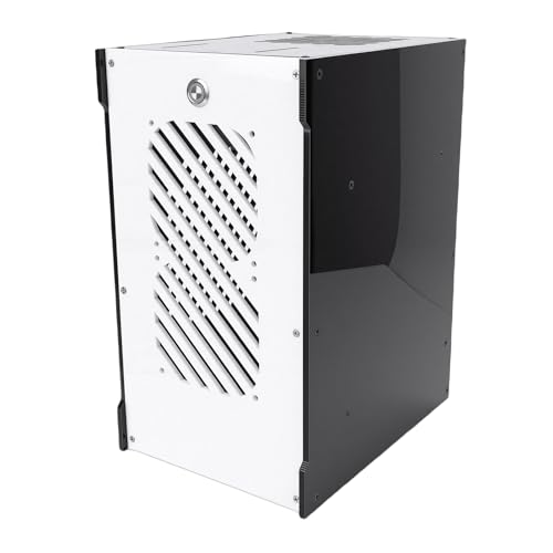 Gabinete Asixxsix compacto para PC pequeño ITX 10.5L con enfriamiento hollow de 360 grados, soporte para motherboard ITX y fuente SFX miniatura 1