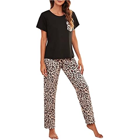 HAOLEI Leopard Print Women's Pyjamas Set Cover