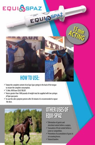 Equi-Spaz Horse Digestion Supplement To Prevent And Relieves Gas Build-Up (Relieves Colic In 15 Minutes) (1) #TOP3